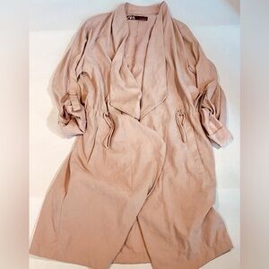Zara Blush Pink Draped Jacket